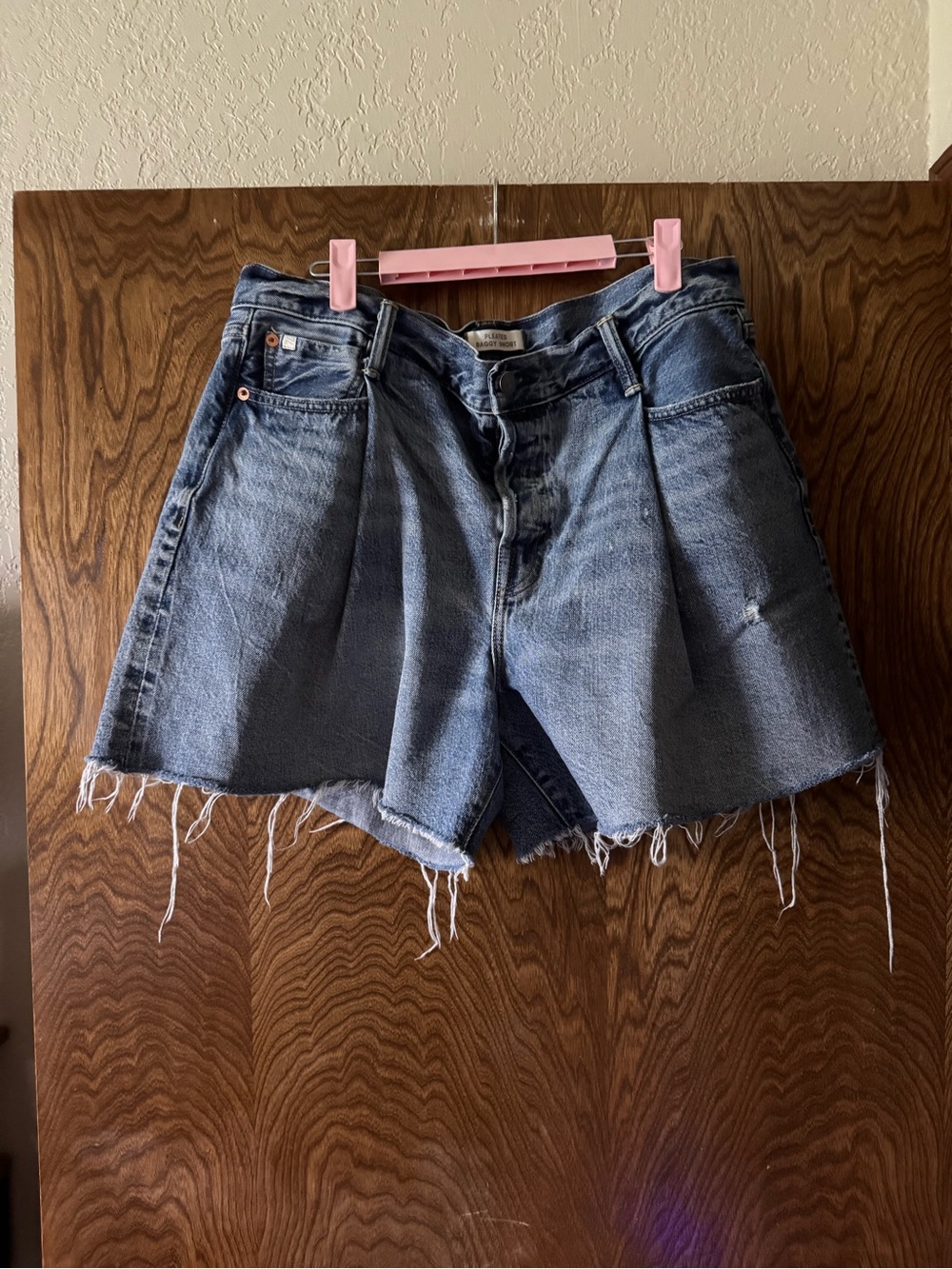 American Eagle Outfitters Distressed Dark Blue Denim Shorts